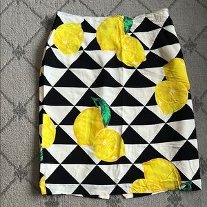 Vintage Simon Chang Lemon Print Skirt